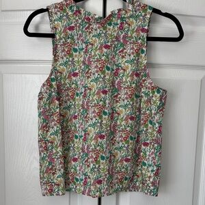 J Crew Liberty Fabric Floral Sleeveless Top - Multicolor